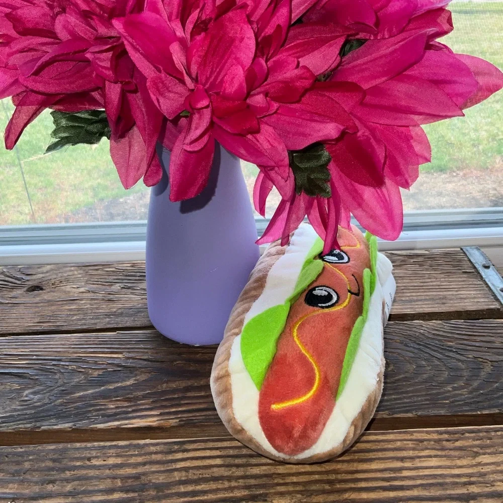 Frisco Hotdog Plush Squeaky Dog Toy - New - Rosie & Rex